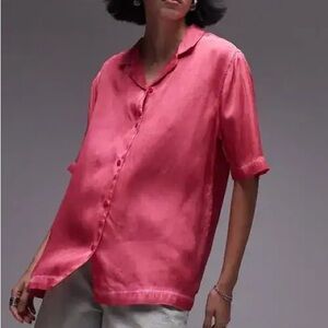 NWT TopShop pink blouse